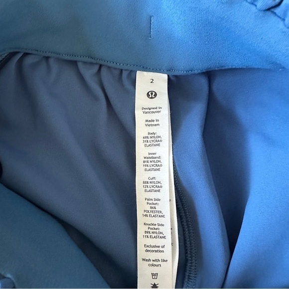 Lululemon Stretch High-Rise Jogger Full Length Soft Blue Denim Size 2 - Picture 10 of 13